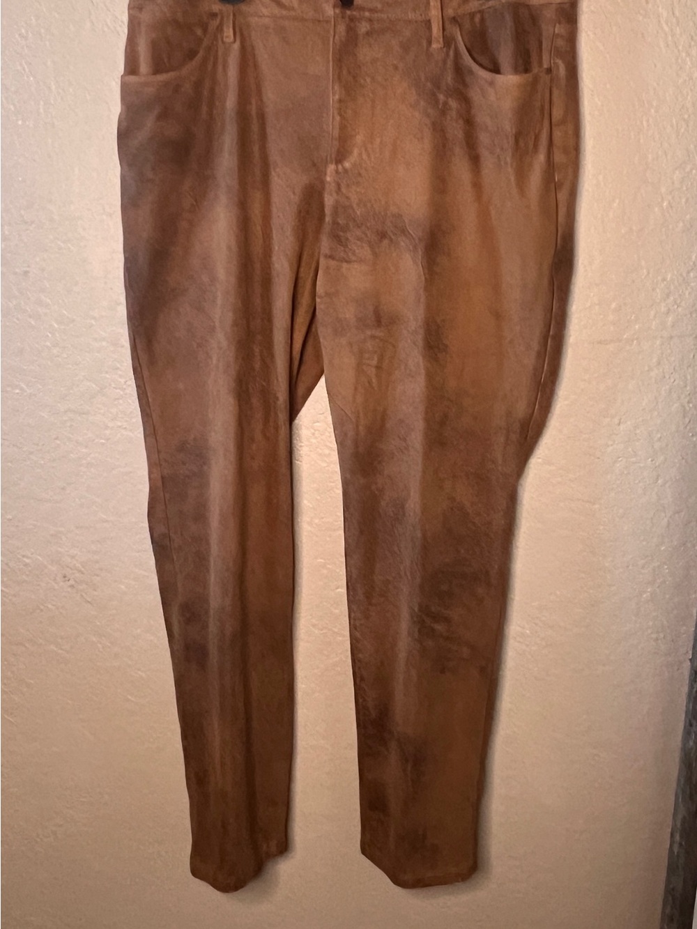 Chico's Brown Faux Suede Pants 14R Size 2.5